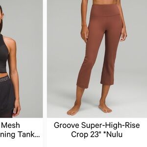 lululemon athletica Groove Super-High-Rise Crop Pants - Brown